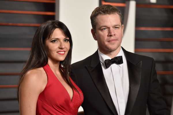 Matt Damon and Luciana Barroso celebrities who married their fans-min