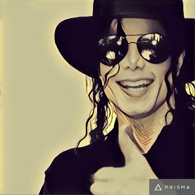 Prisma filters on Michael Jackson Mononoke 2