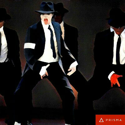 Prisma filters on Michael Jackson Udnie 2