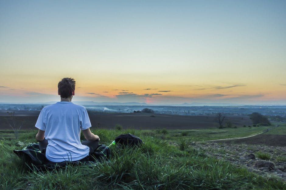 person meditating