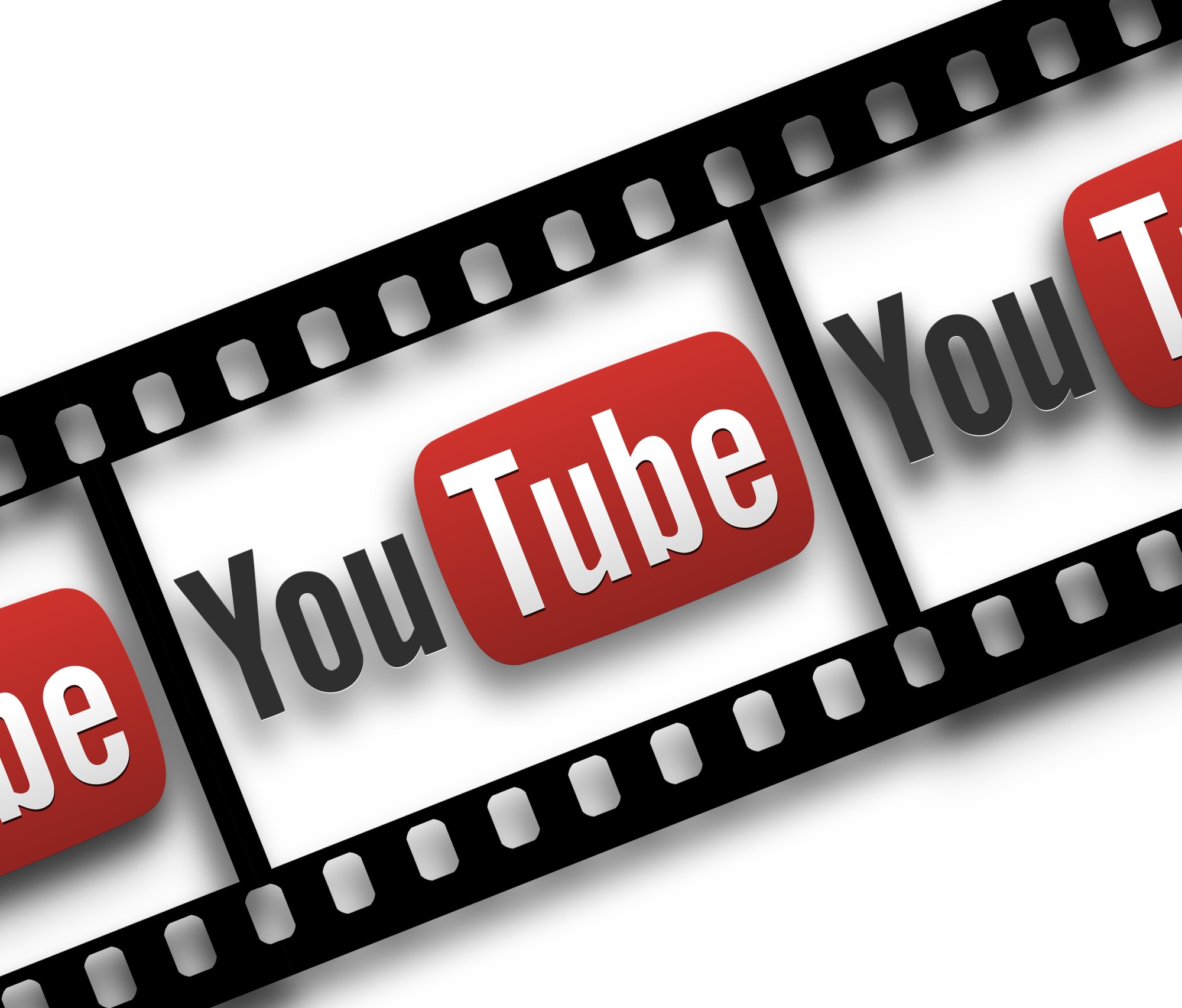 youtube logo on film