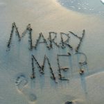 marry me written in sand