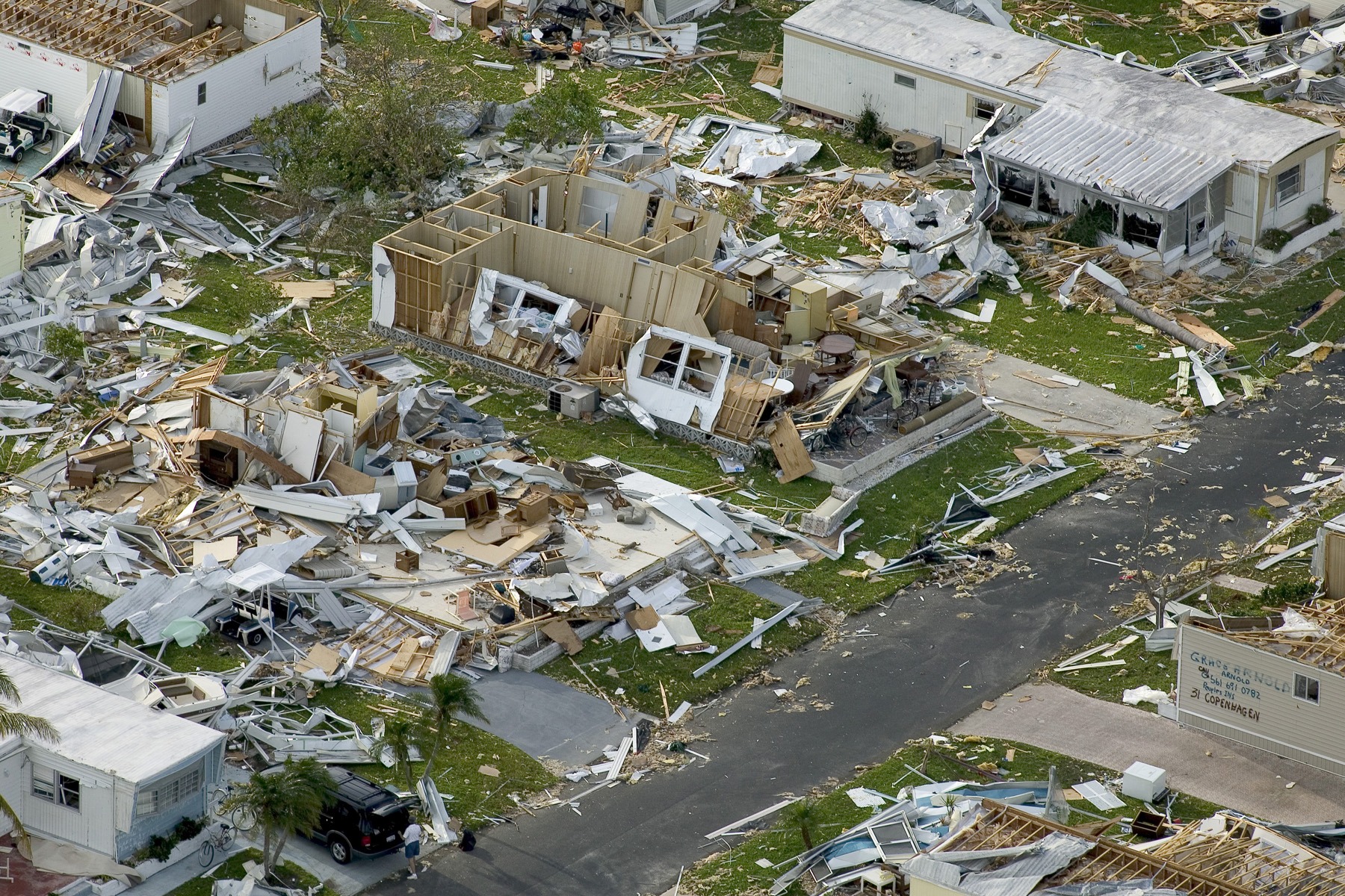 home hit by natural disaster